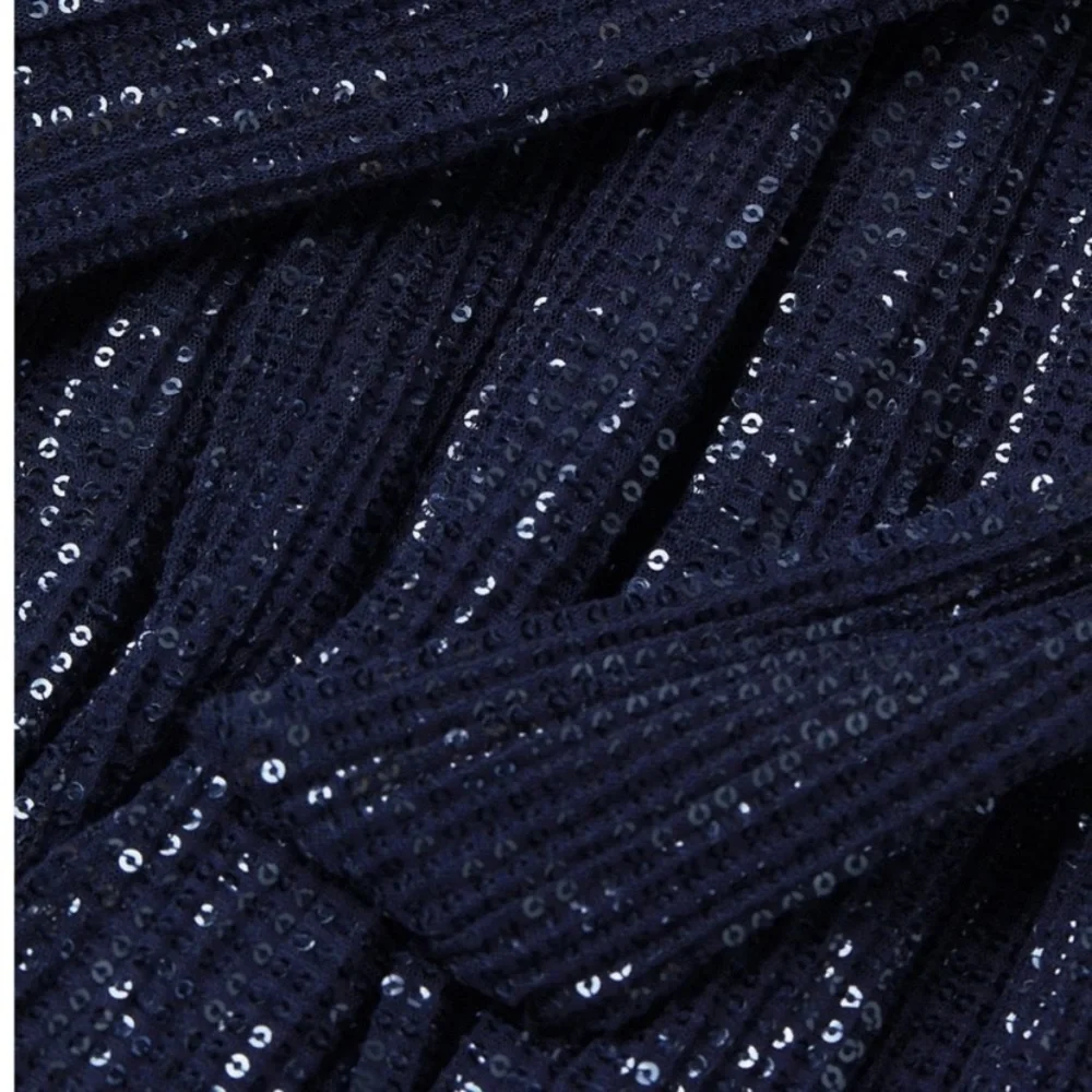 Ramy Brook Selena Sequin Maxi Dress Size 10 NWT Navy Cut Out Halter Gown Formal - Picture 7 of 13